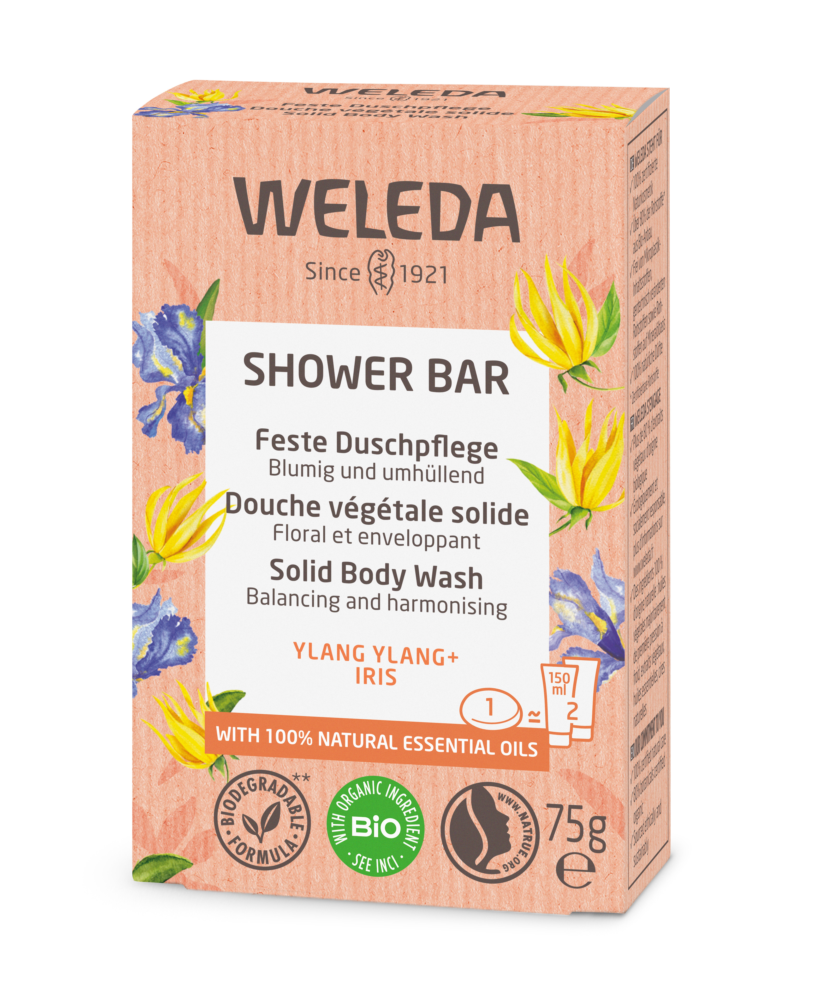 Weleda Feste Duschpflege<br>75 g, fest, Ylang Ylang Iris