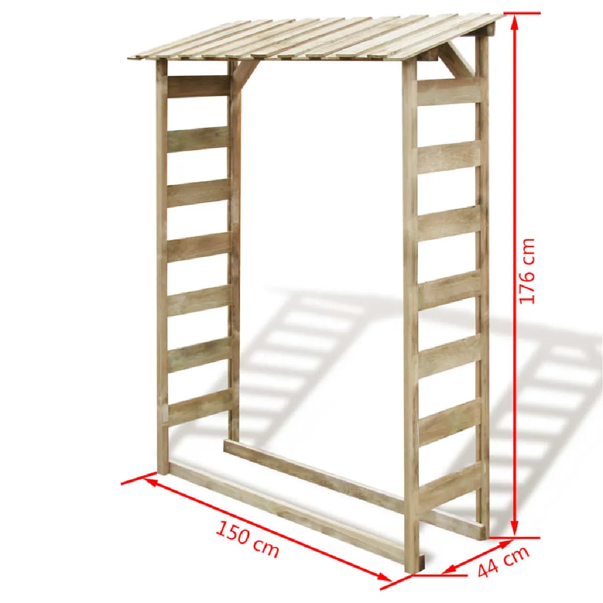 vidaXL Abri stockage bois - Pin imprégné