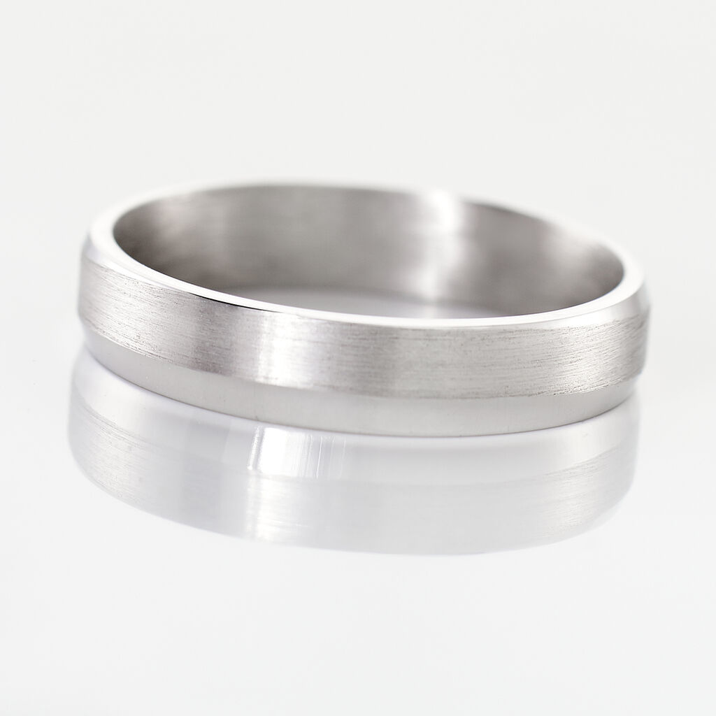 Alliance Anne-esther Ruban Plat Argent Blanc
