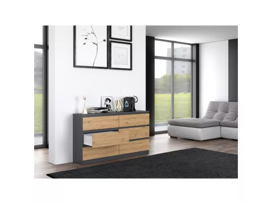 Commode Malwa M6/140 ANTHRACITE ARTISAN