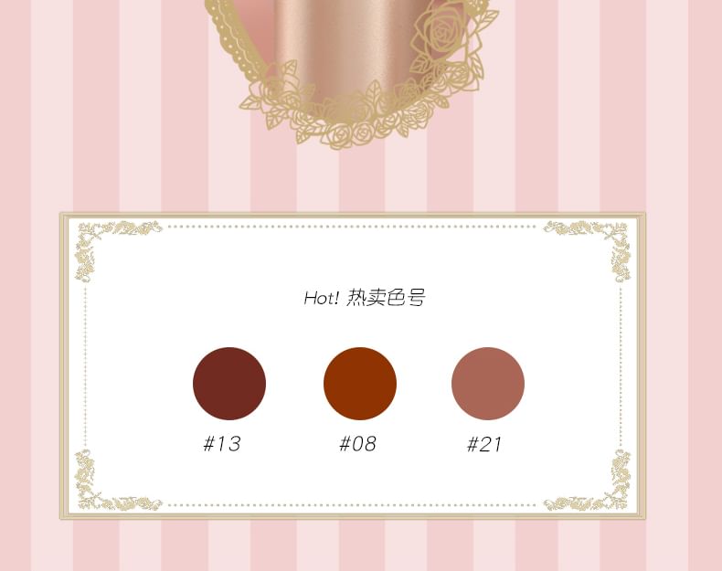 COLORROSE - Kanten reliëf westerse antieke spiegel lippenstift - 5 kleuren
