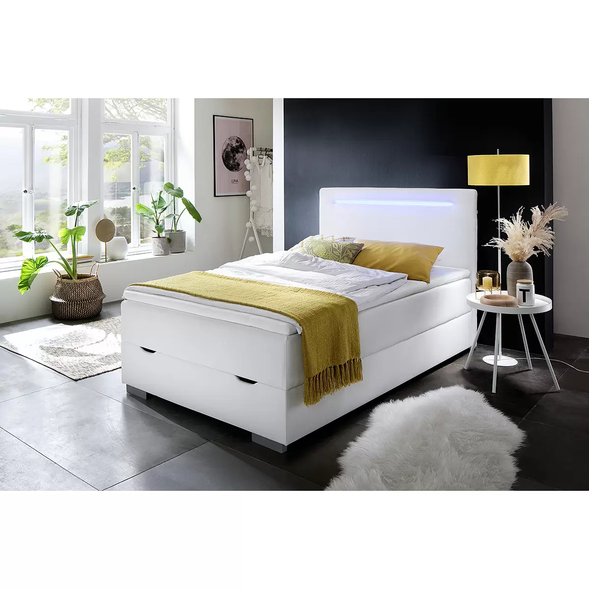 Boxspringbett Las Vegas I 120x200 weiss