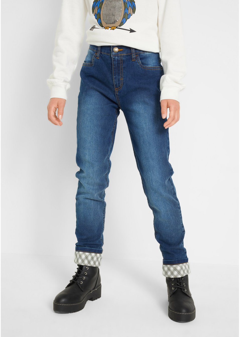 Jean thermo fille avec doublure en flanelle