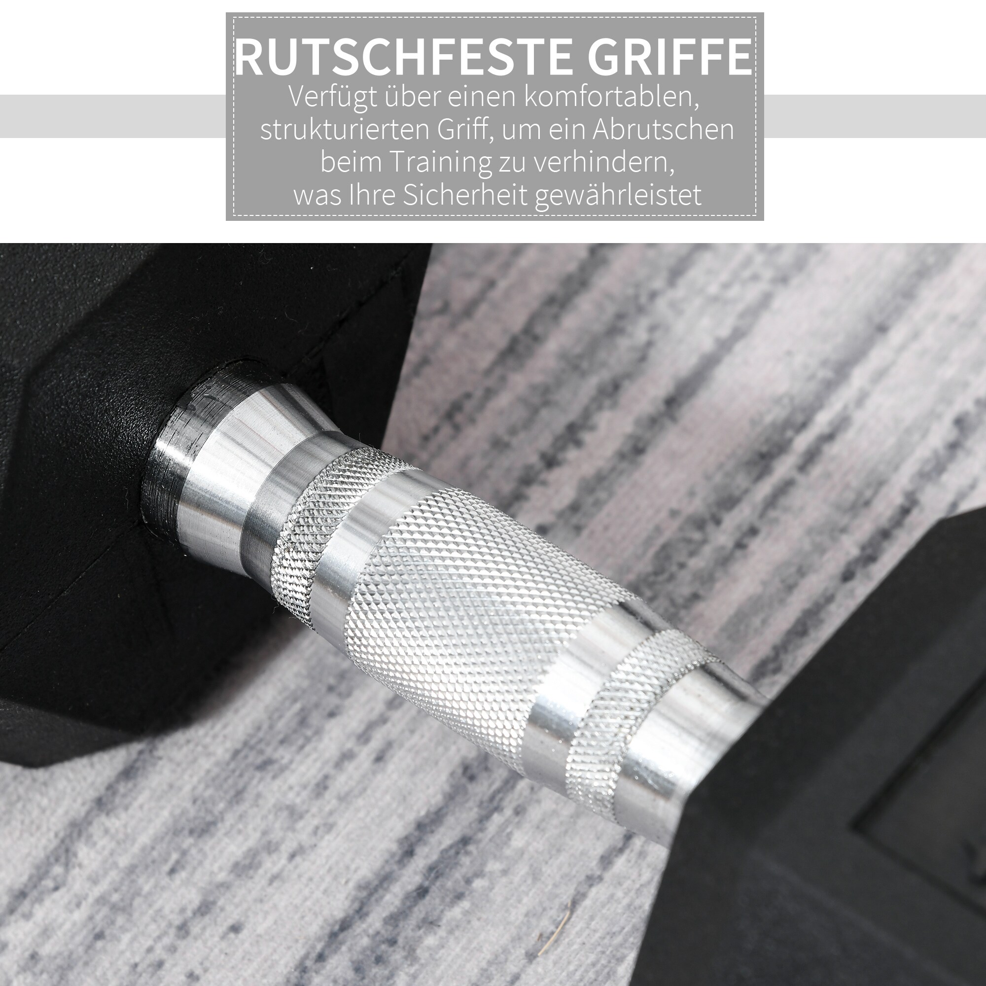 HOMCOM Kurzhantel mit 15 kg schwarz, silber 15,5B x 15,5T x 10,4H cm