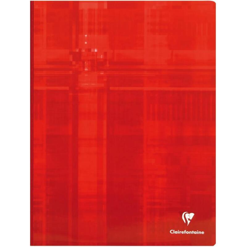 Cahier brochure dos toilé 24 x 32 cm 144 feuilles grands carreaux couleur aléatoire
