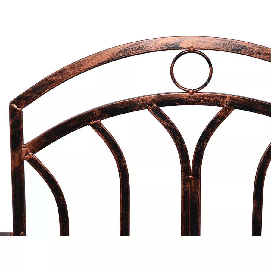 Outsunny Schaukelstuhl im stilvollen Design bronze-rot