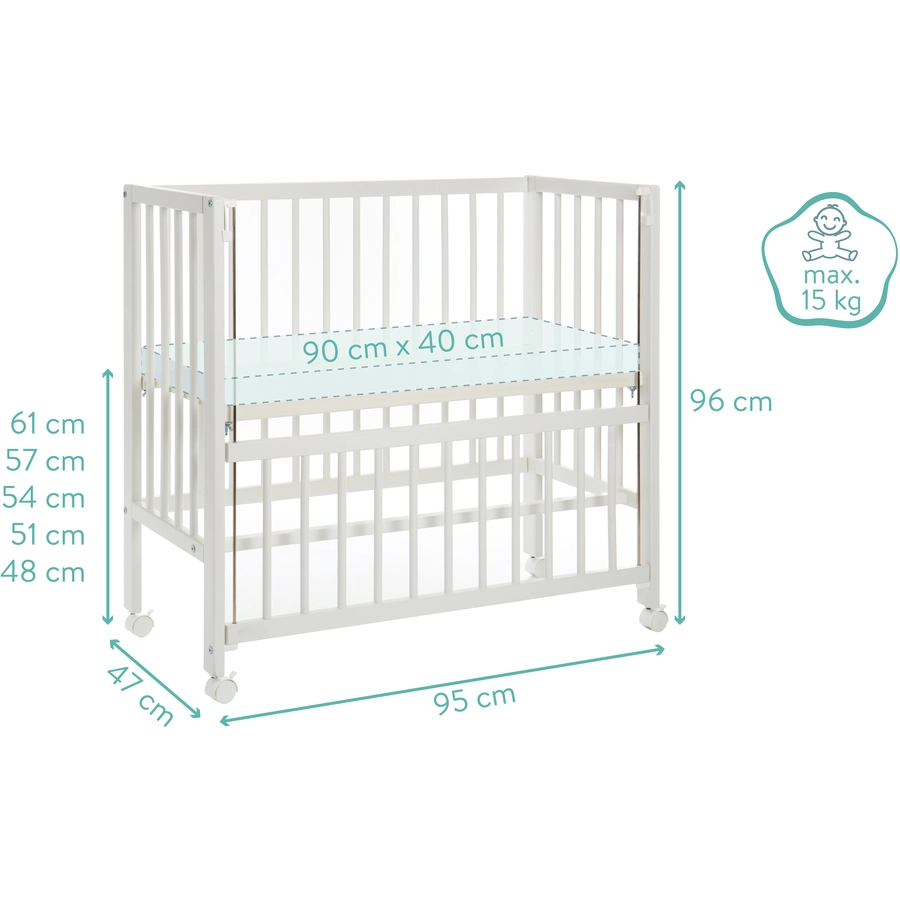 fillikid Beistellbett Cocon weiß