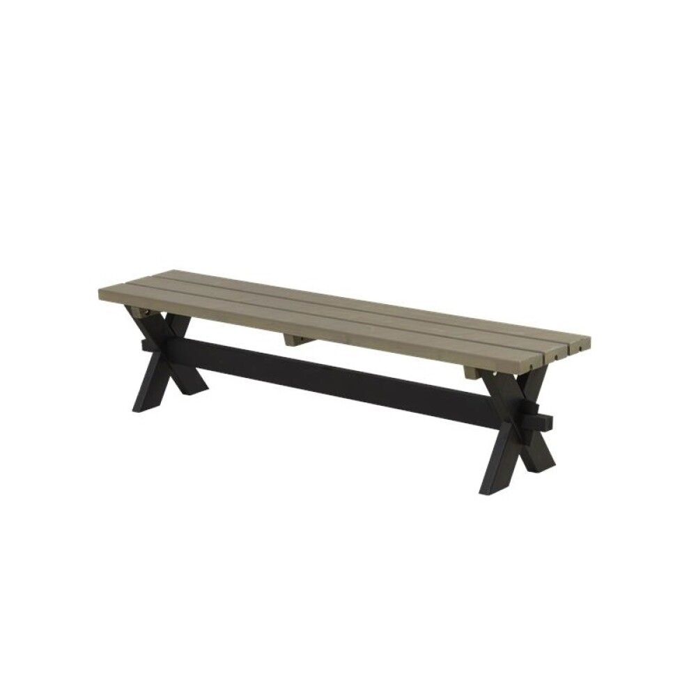 BENK PLUS NOSTALGI 177CM SVART/GRÅBRUN