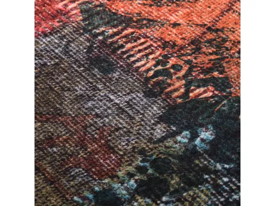 Tapis lavable antidérapant patchwork 160x230 cm multicolore