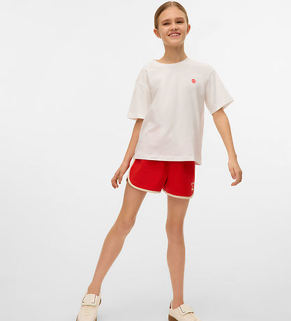 Vero Moda Girl Sweatshort - VmBrenda - Fiery Red/Cherryfic