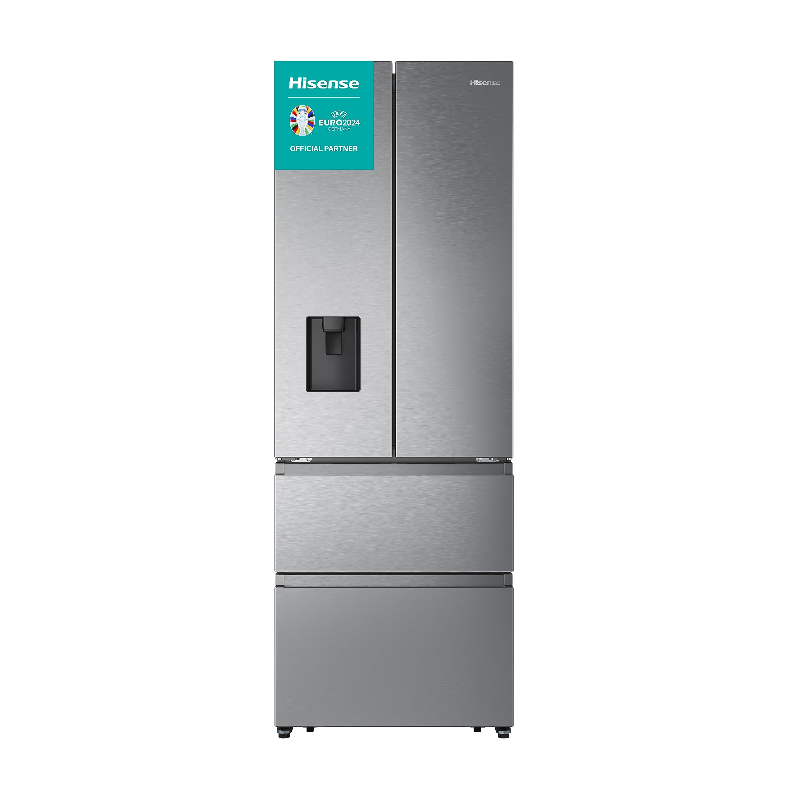 Hisense RF632N4WIE Réfrigérateur congélateur à porte française, NoFrostPlus, compresseur inverter, distributeur d'eau, CrispZone, 200 cm, partie réfri