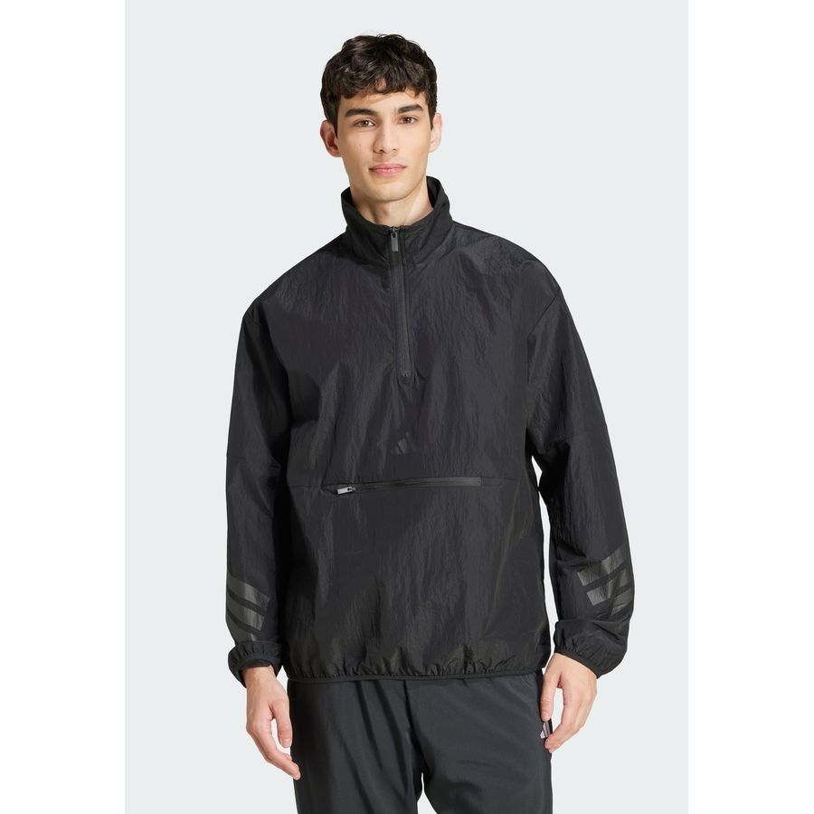 Adidas Sweat-shirt toile demi-zip 3 bandes Future Icons