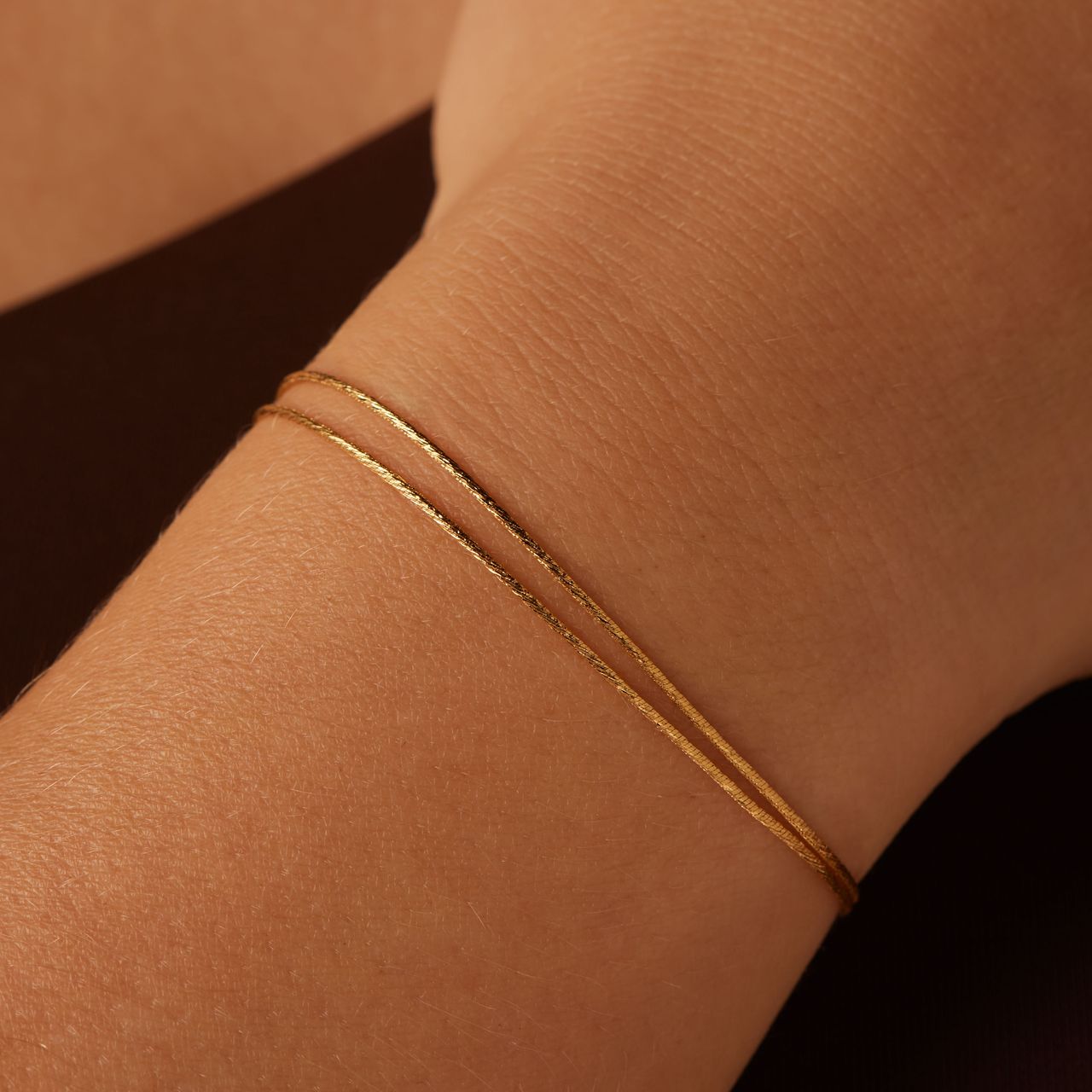 Zilveren goldplated armband dubbel