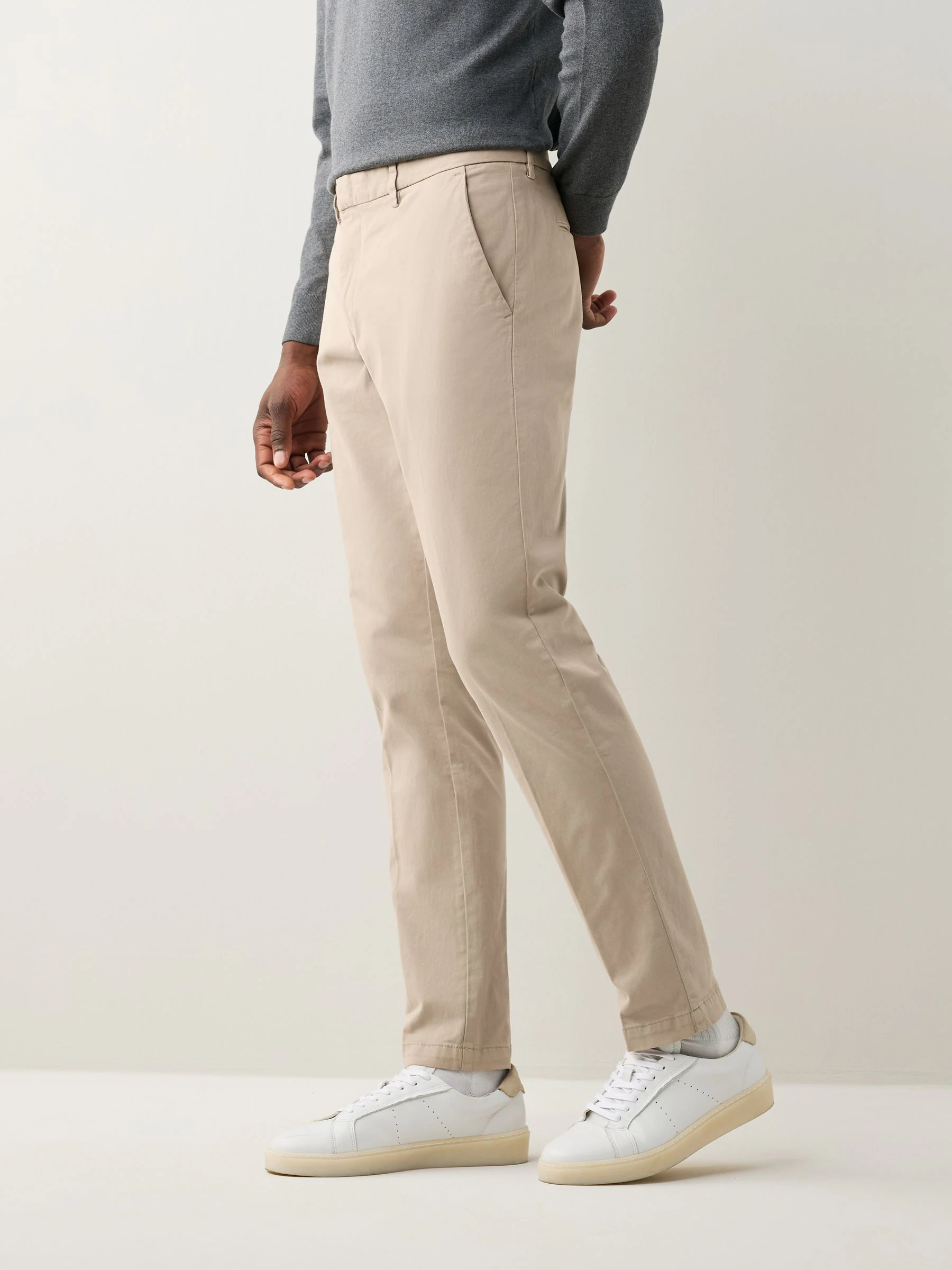 Beige - BOSS Regular Fit Chino Trousers