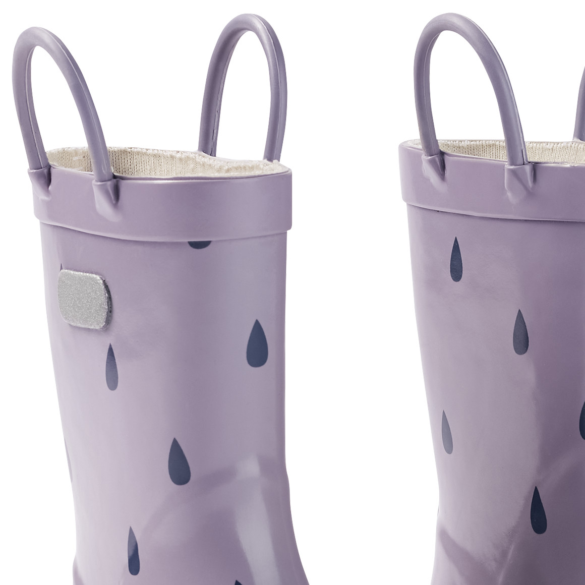 Baby Gummistiefel mit Regentropfen-Print helllila