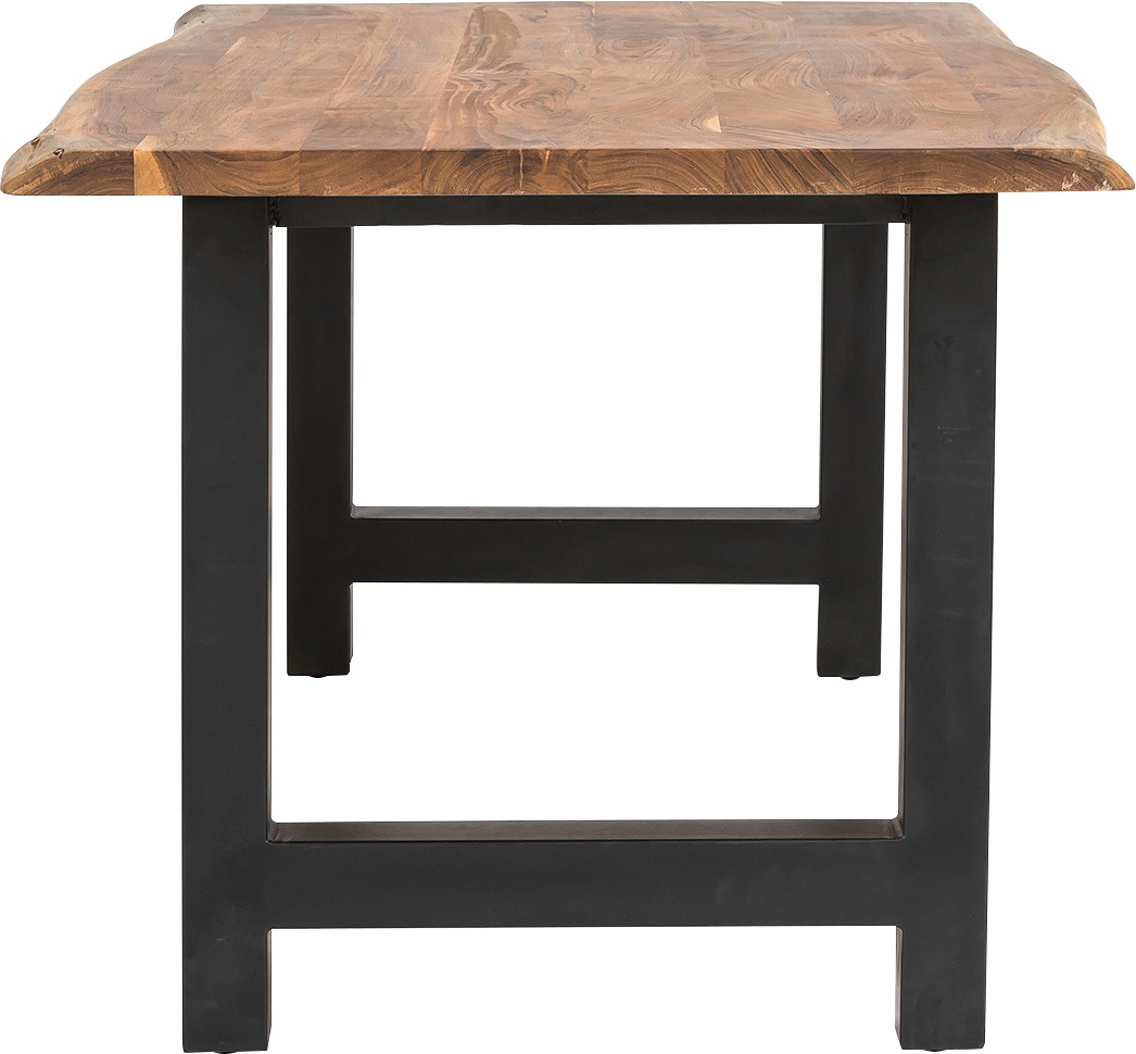 SalesFever Essgruppe »Esszimmerausstattung aus Holz und Metall« Set, 5 Stk. tlg. Essgruppe im stilvollen Look mit 4 Stühlen