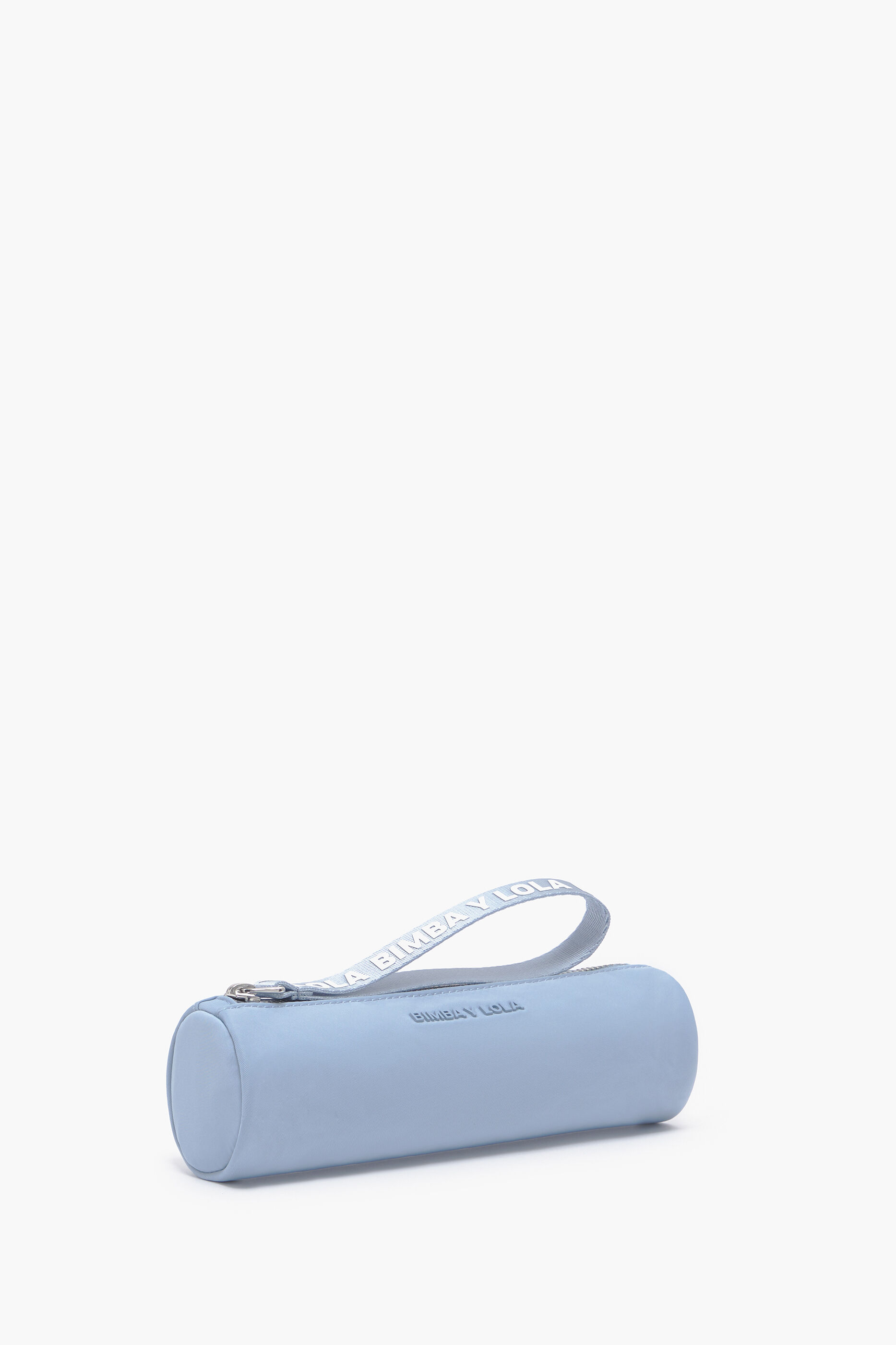estojo cilíndrico de náilon azul