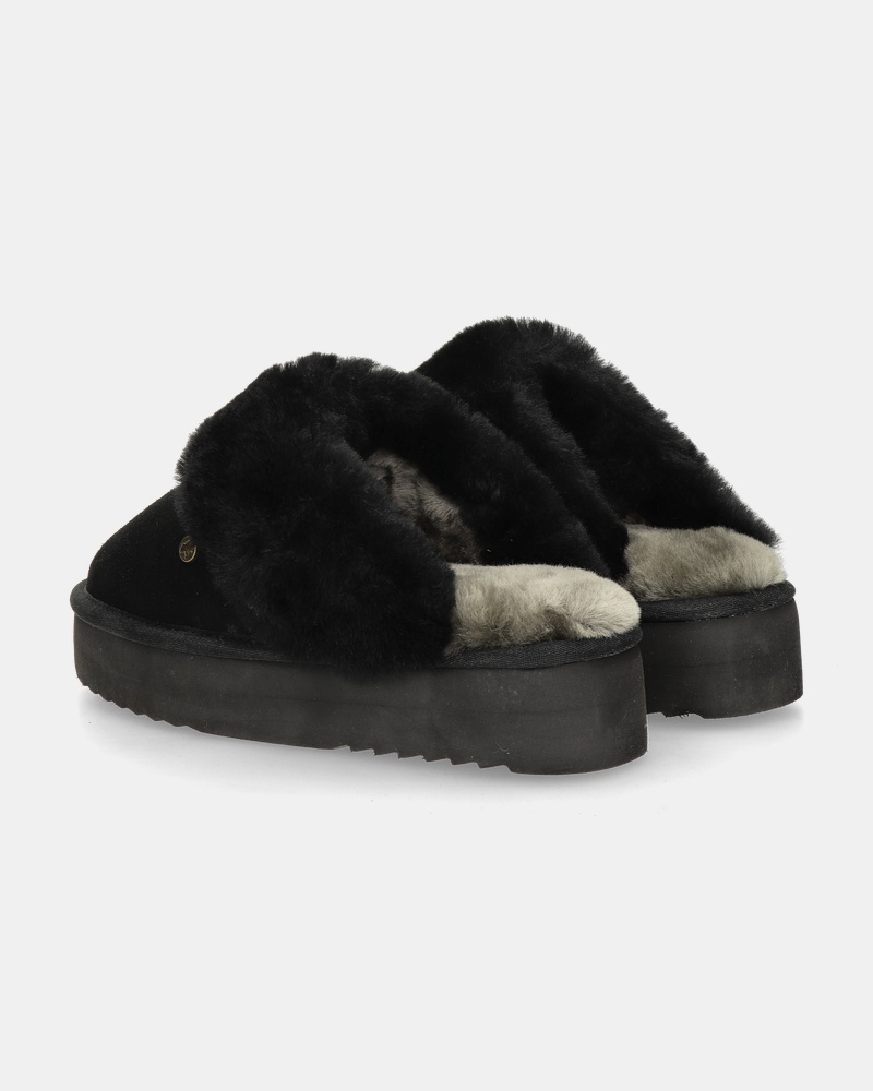 Warmbat Australia Flurry Plateau Pantoffels  - zwart