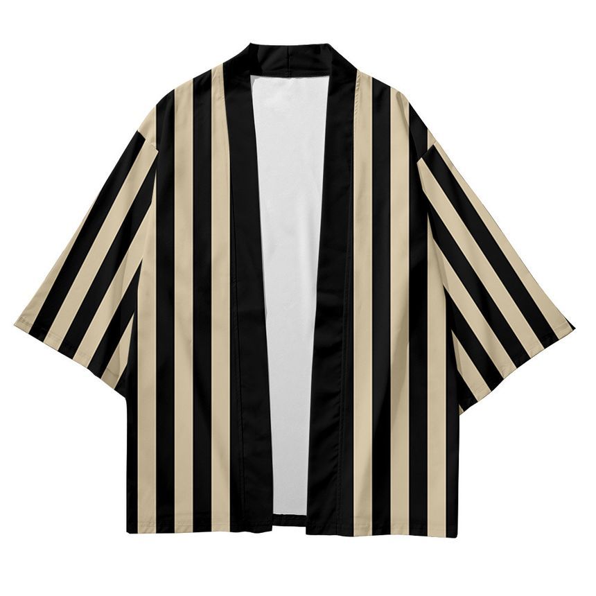 Esquerada - Gestreept kimonojack met 3/4 mouwen