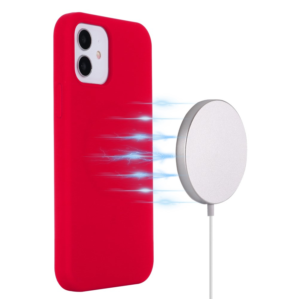 iPhone 15 Pro MagSafe Silikon Case Hülle - Rot