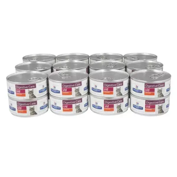 Hill's Prescription Diet Feline I/D Digestive Care Aliment Humide Poulet 24 x 156g