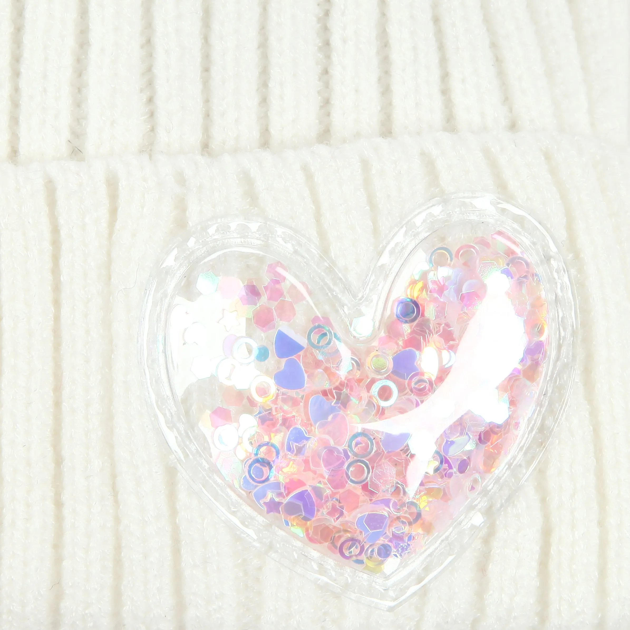 Mädchen Mütze mit Glitterpatch