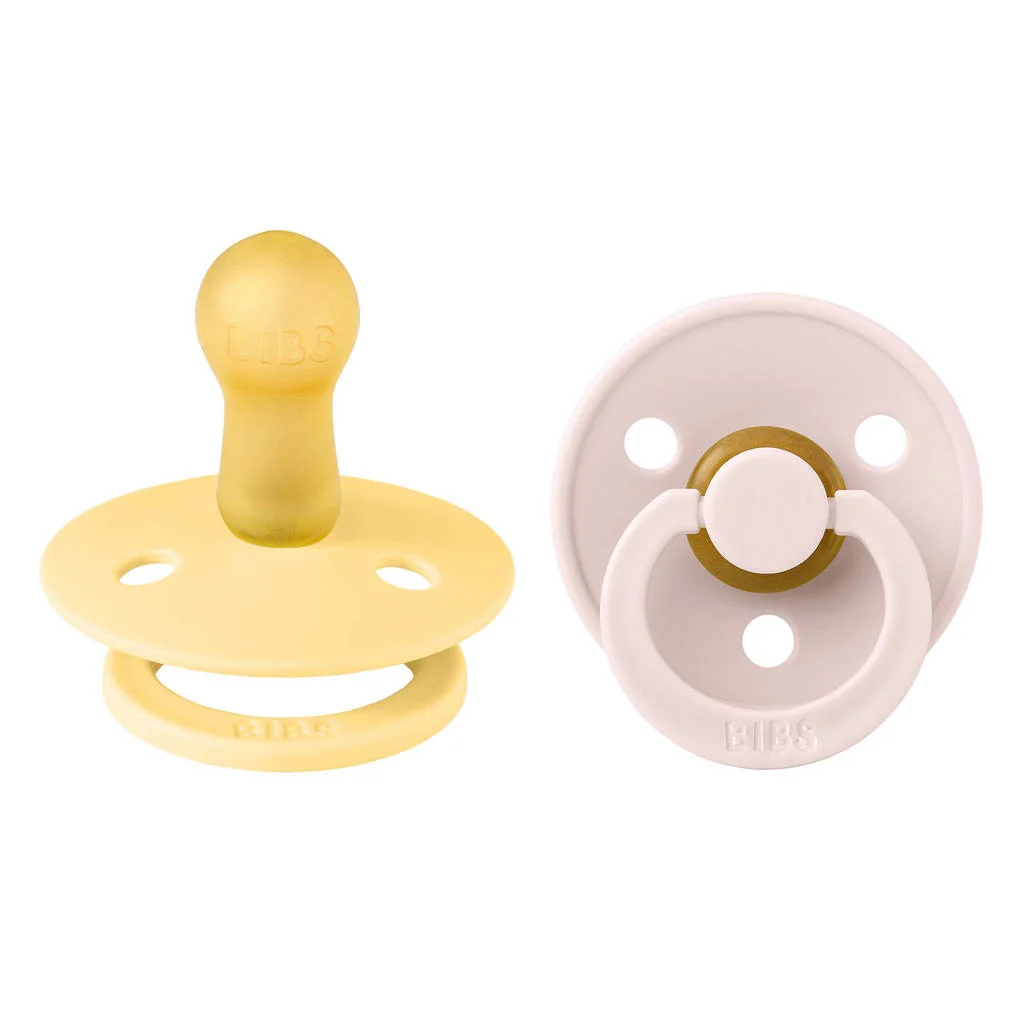 BIBS Colour Colour fopspeen - Maat 2 - Pale Butter / Petal (2 stuks)