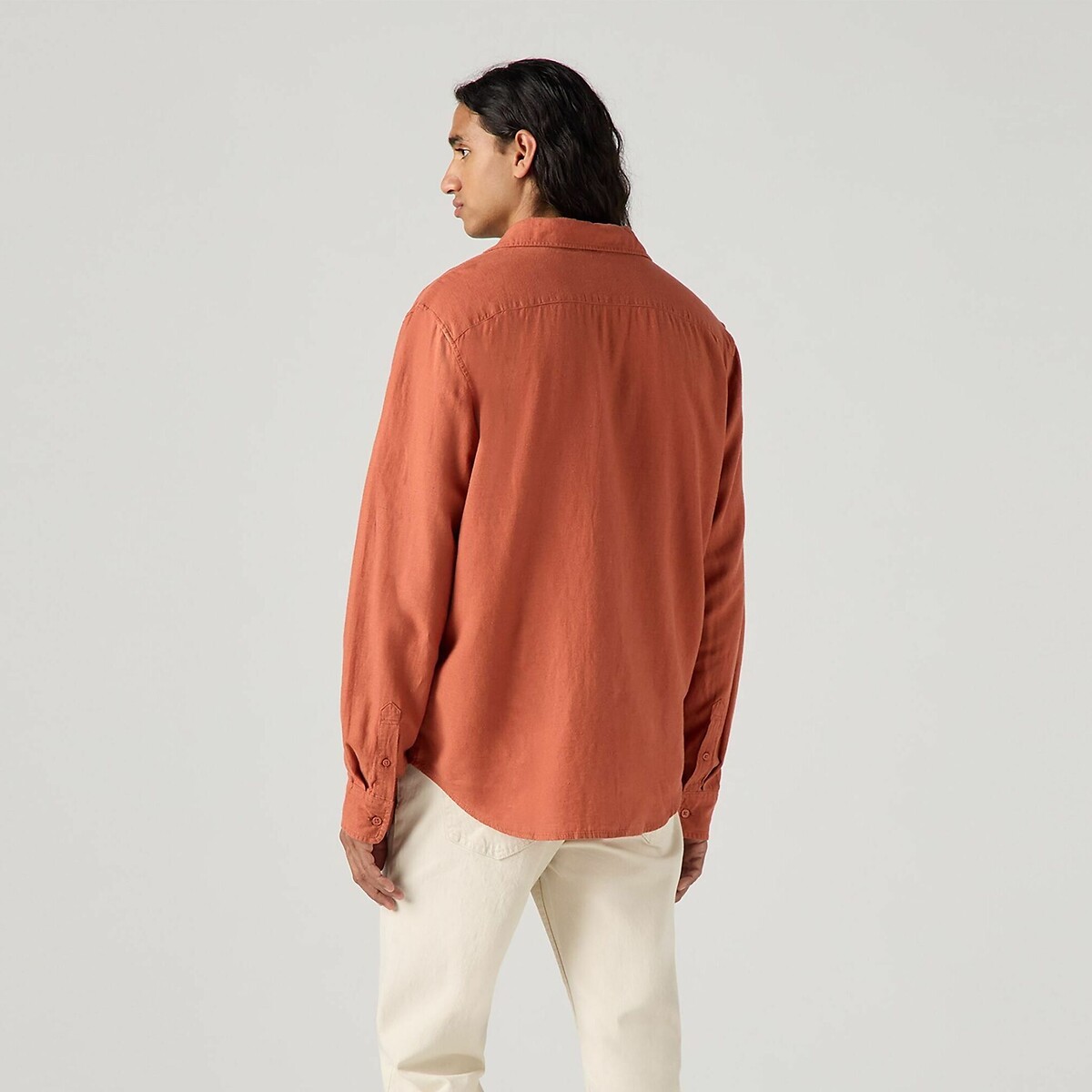 Camisa reta LEVI'S com bolso no peito em algodão e linho