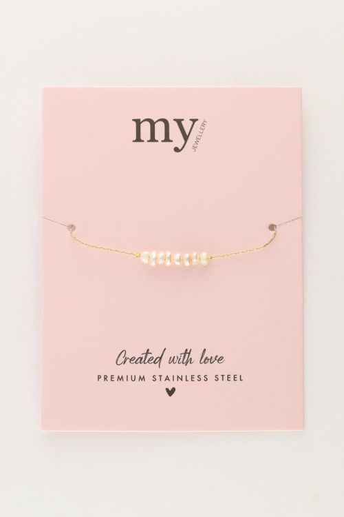 Minimalistische armband met meerdere parels
