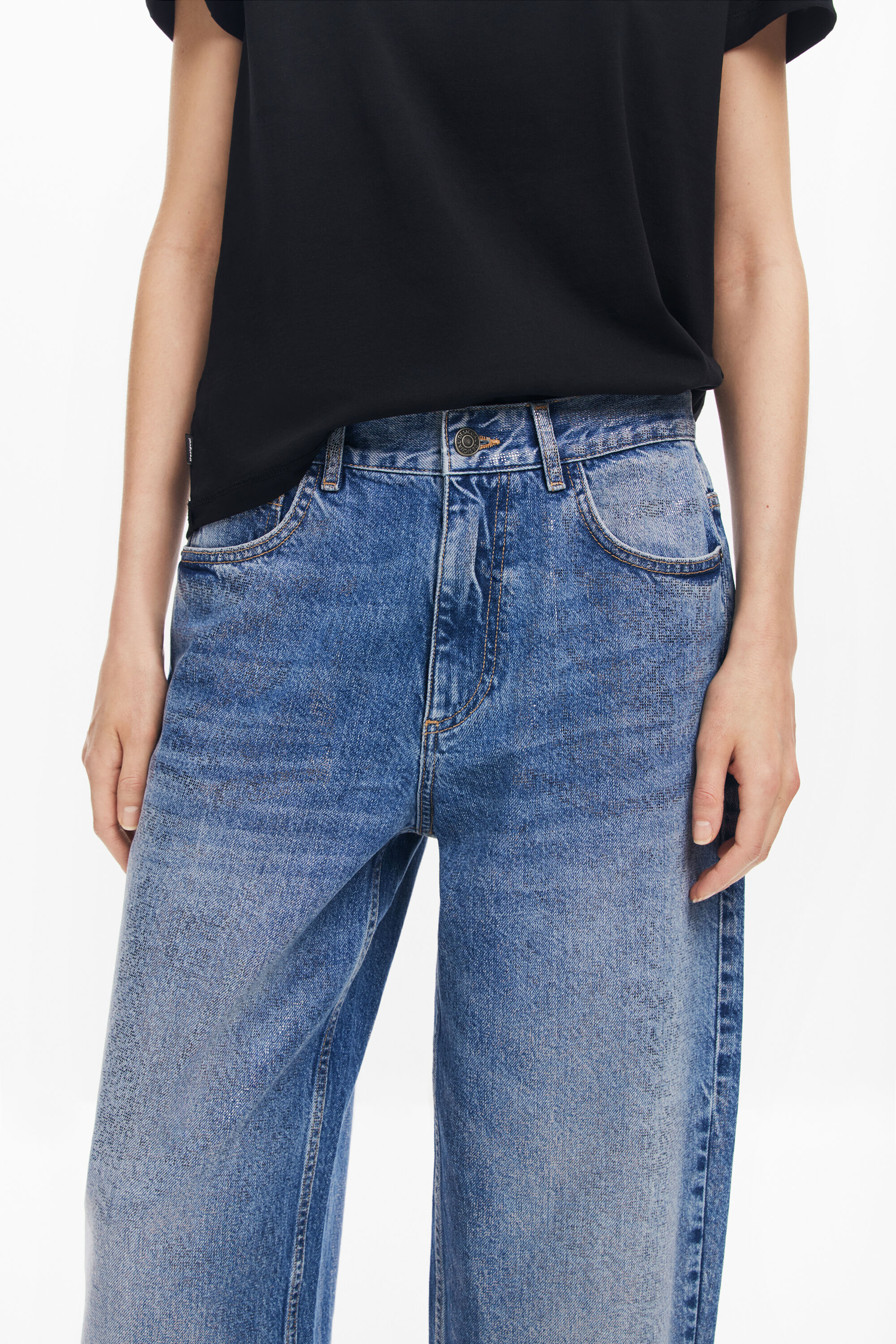 calça jeans balão
