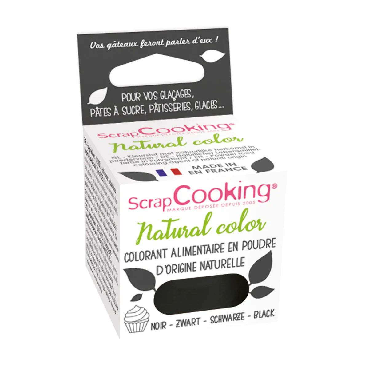 Colorant alimentaire naturel en poudre - Noir Scrapcooking