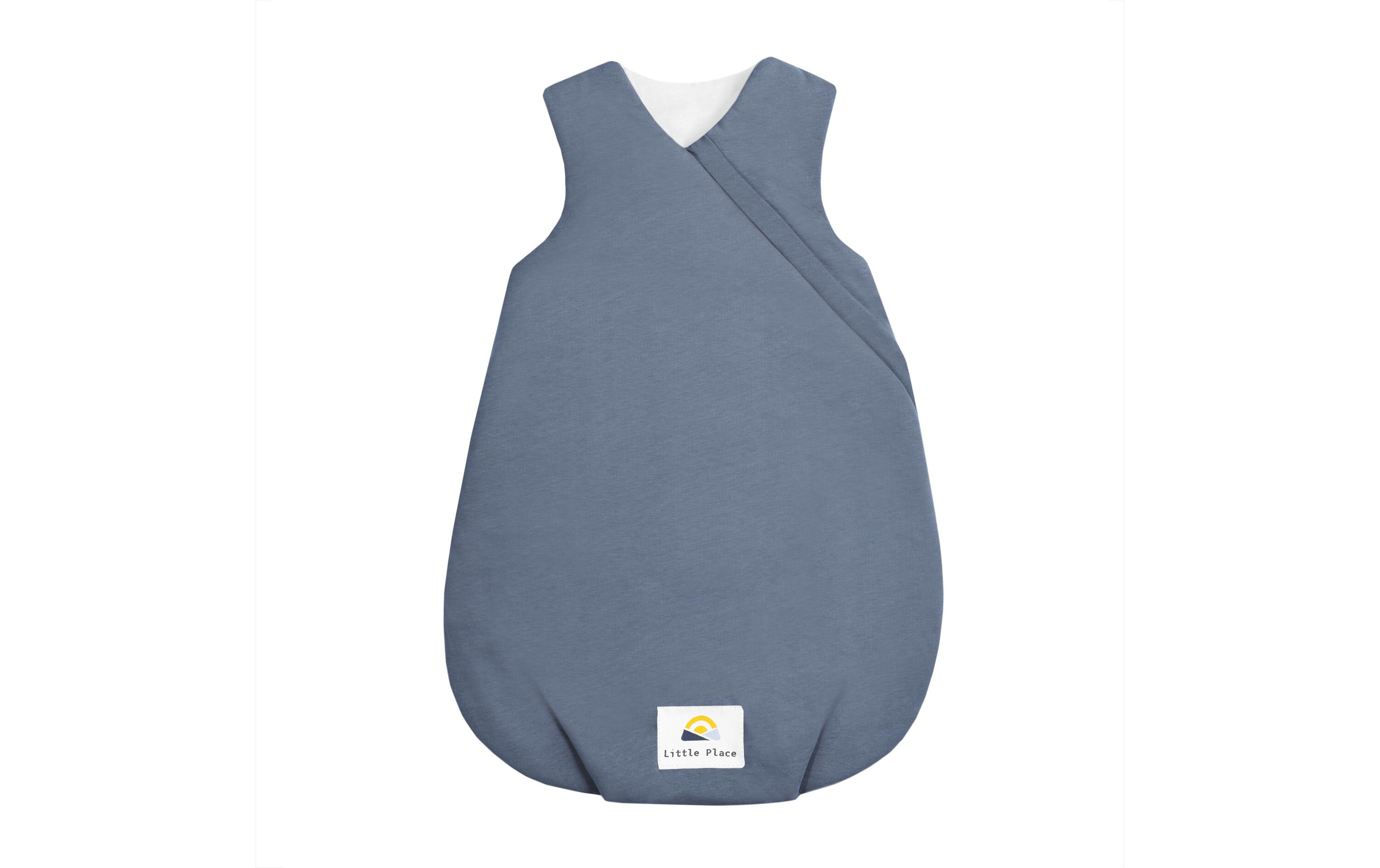 Baby-Ganzjahresschlafsack Little Place Uni Blue Gr. 56/62Schlafsack mit regulierender Grösse