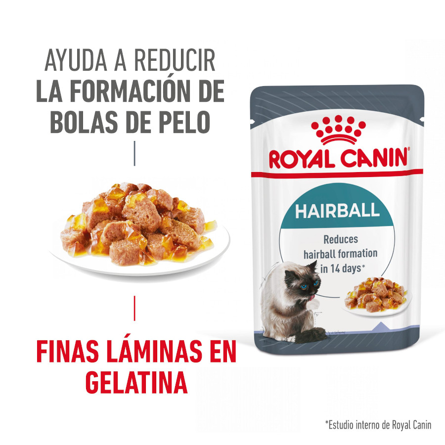 Sachê de gel Royal Canin Hairball Care para gatos