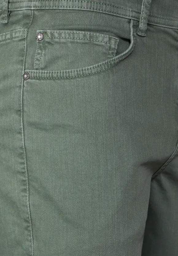 Colored Jeansshorts - dark dust green