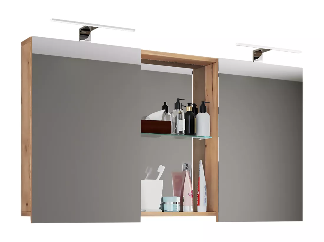 armoire de toilette miroir Budasi avec étagère