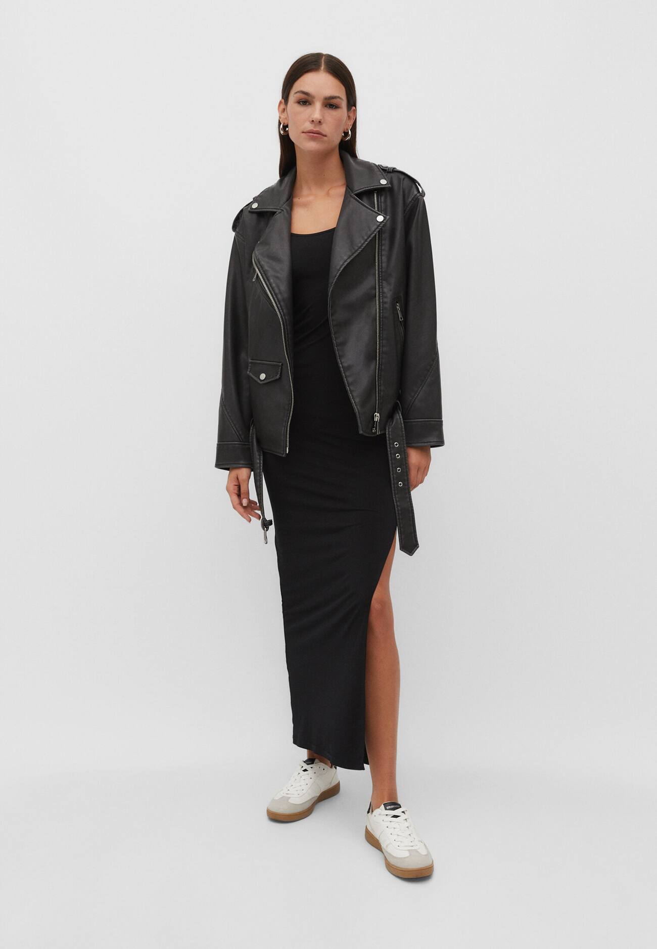 Vestido longo justo com alças