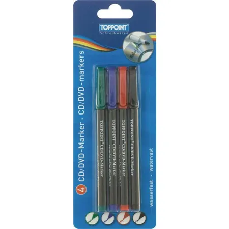 Stylex CD / DVD Marker Textmarker, 20 Stück in 4 Farben