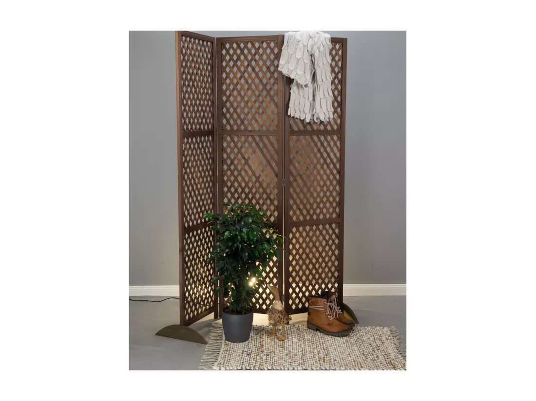 PIEDS DE PARAVENT Set de 2 Porta bois braun