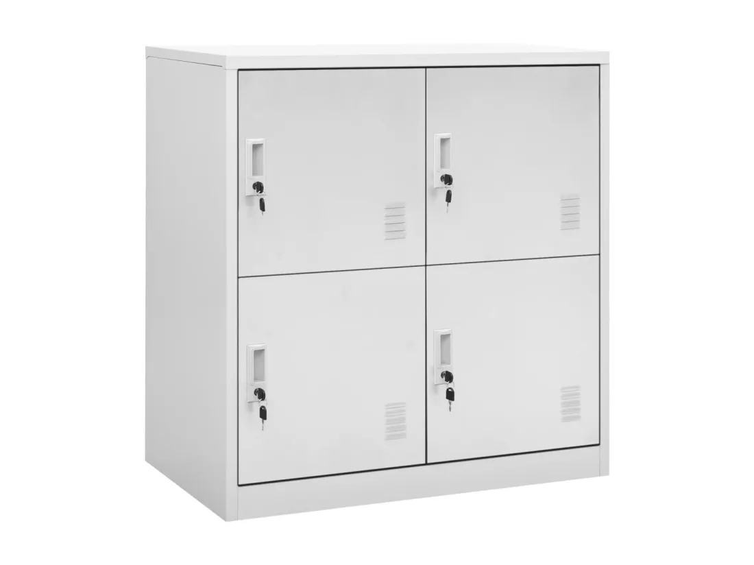 Armoires à casiers 2 pcs Gris clair 90x45x92,5 cm Acier
