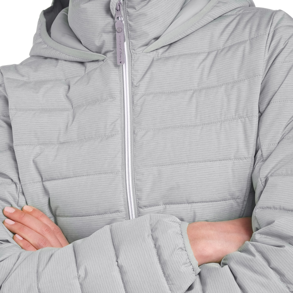 Gina Damen Steppjacke mit recyceltem Material hellgrau