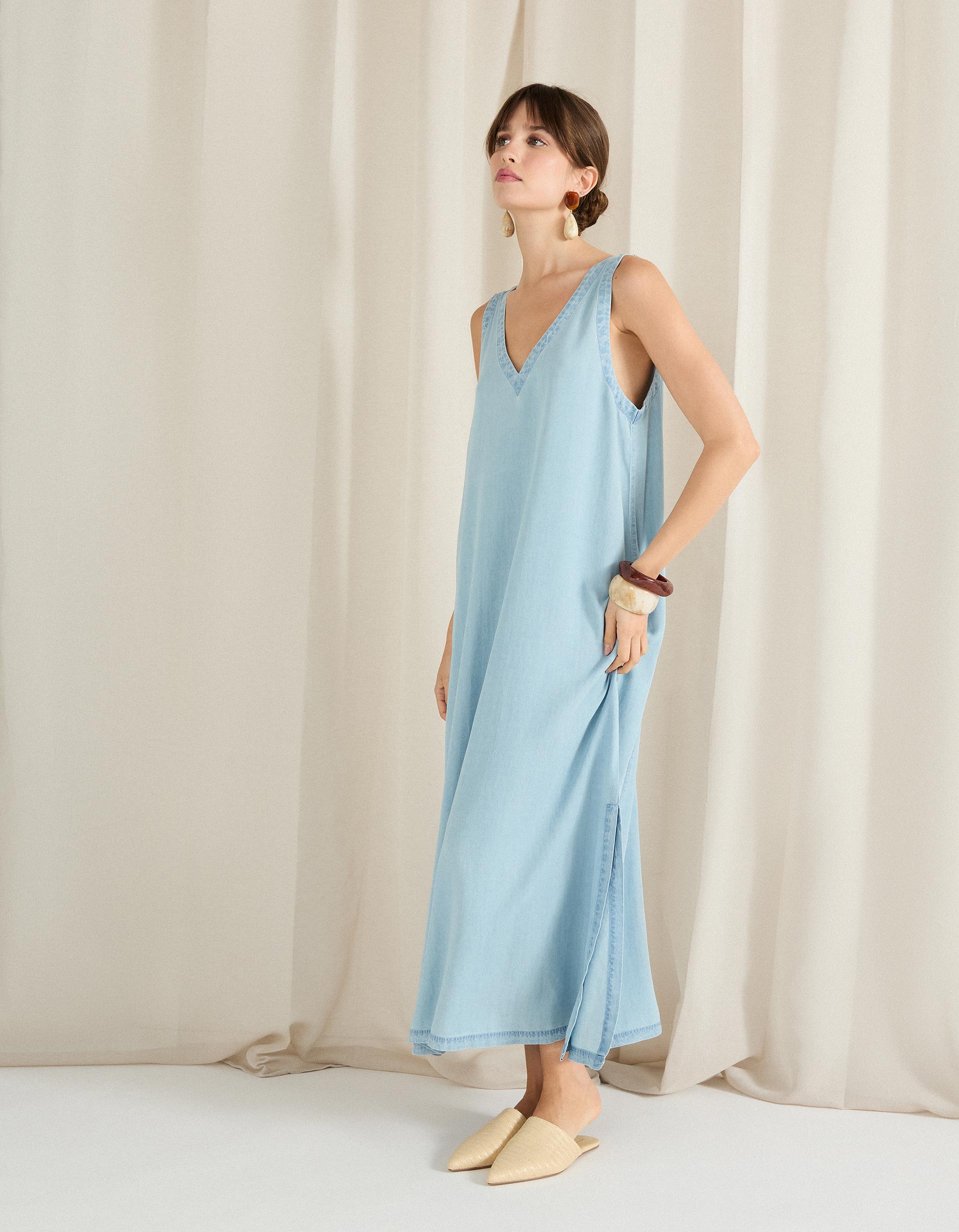 Vestido Liocel, Mulher, Azul Claro