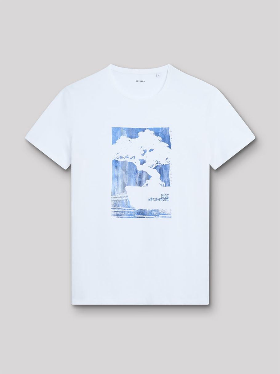 Tee-shirt col rond à motif devant