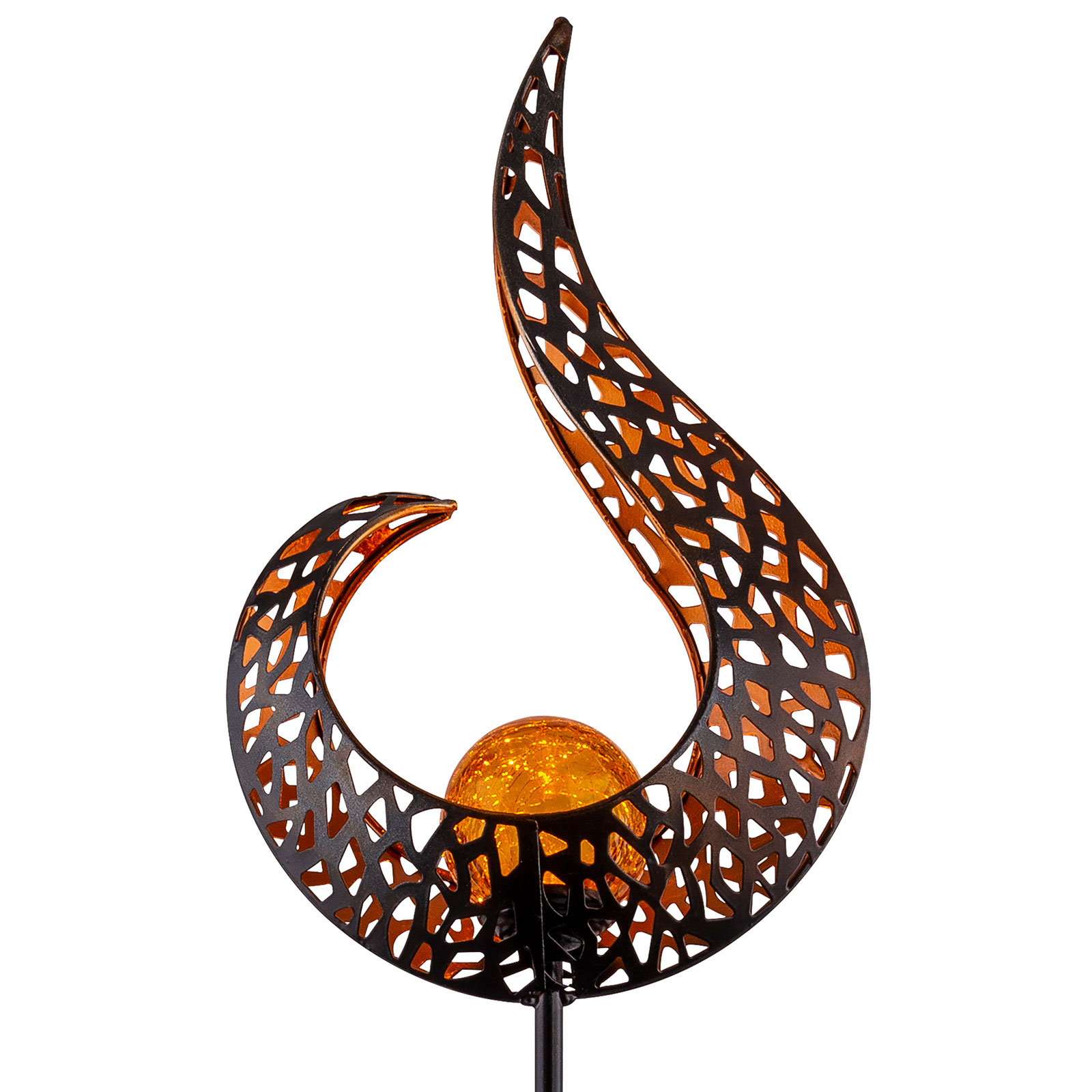 Solar-LED-Erdspieß - schwarz-gold - 90 cm hoch