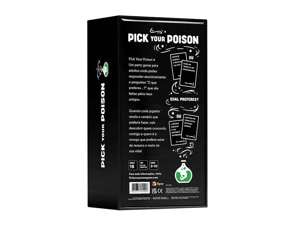 JOGO PICK YOUR POISON CREATIVE TOYS EDIÇÃO ADULTO