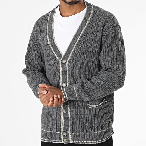 Cardigan Gris Anthracite Chiné