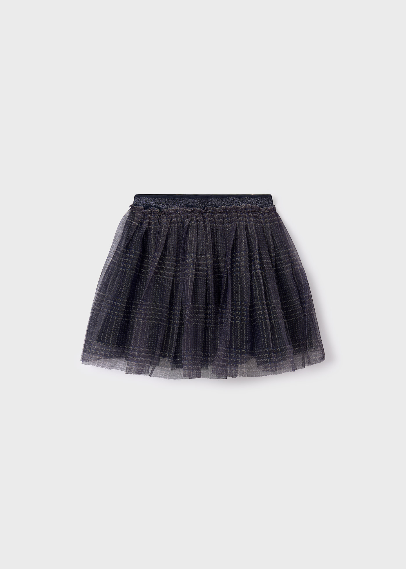 Saia de tule xadrez para meninas
