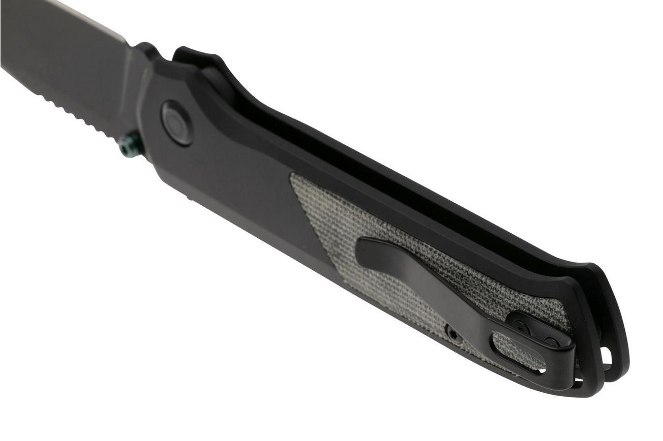 Flytanium Arcade Shark-Lock 1310 Black DLC, Void Black Aluminum Micarta Inlay, zakmes