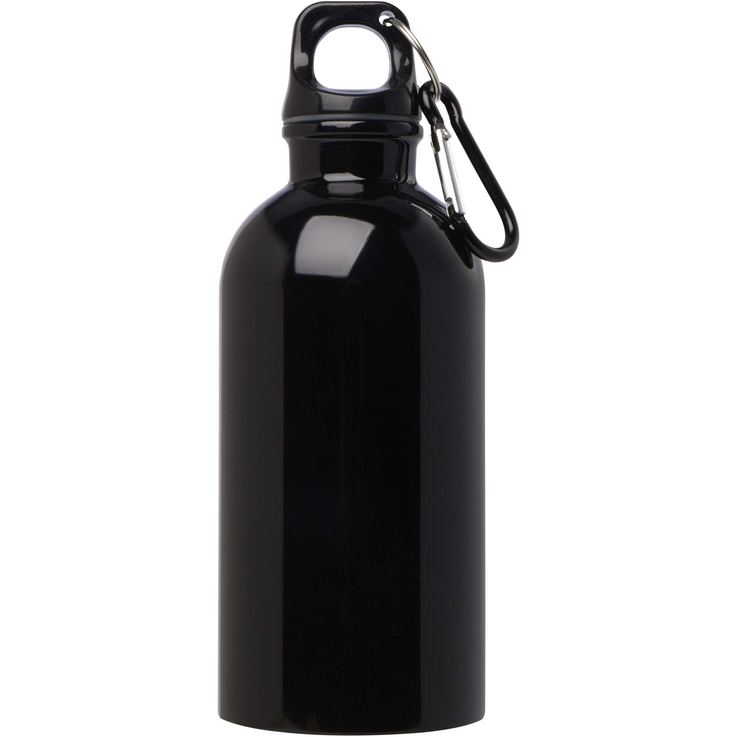 PF Concept 100860 - Bouteille d'eau Oregon de 400 ml simple paroi en acier recyclé certifié RCS avec mousqueton