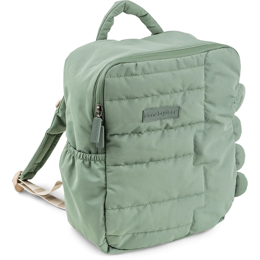 Done by Deer™ Gesteppter Kinderrucksack Croco Grün