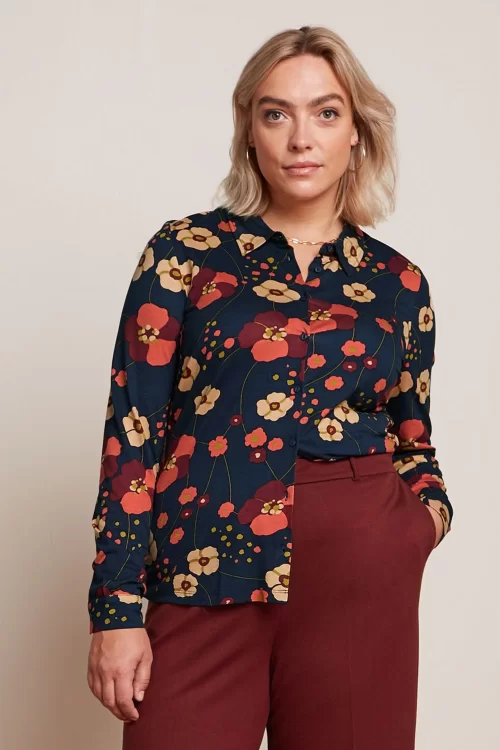 King Louie Melody blouse in avondblauw